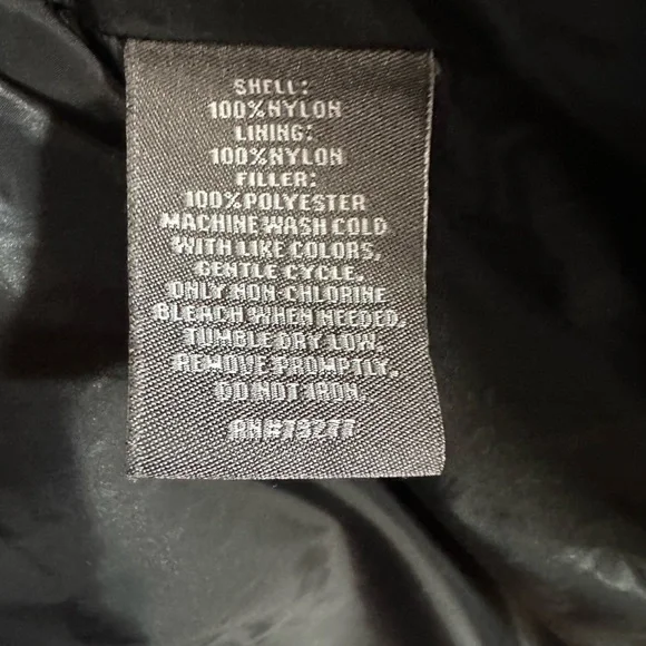 Tek Gear Warm Tek Black Jacket Quilted Puffer Coat Women’s Large Hood Sz L - Picture 7 of 9